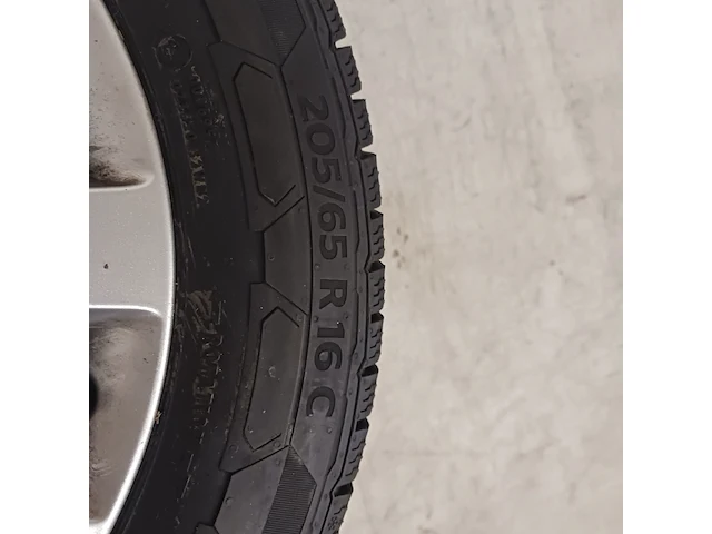 4x aluminium velg met winterband voor mercedes vito, continental, vancontact winter - 205/65 r 16c - afbeelding 9 van  12