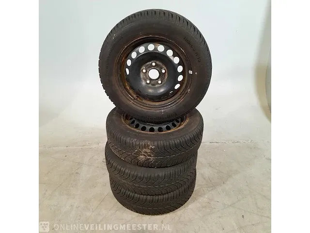 4x auto band op velg continental/volkswagen, conti winter contact - afbeelding 1 van  6