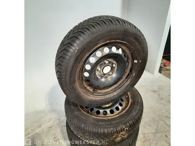 4x auto band op velg continental/volkswagen, conti winter contact - afbeelding 2 van  6