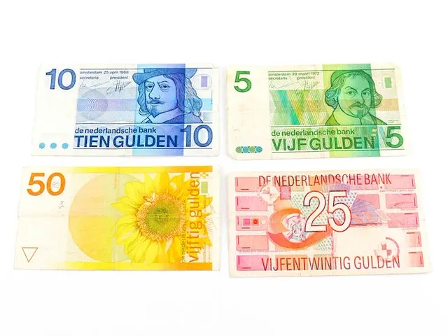4x bankbiljetten nederland 1968-1989 - afbeelding 1 van  6