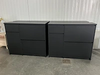 4x basic flip schoenenkast, byfonq, zwart - afbeelding 1 van  5
