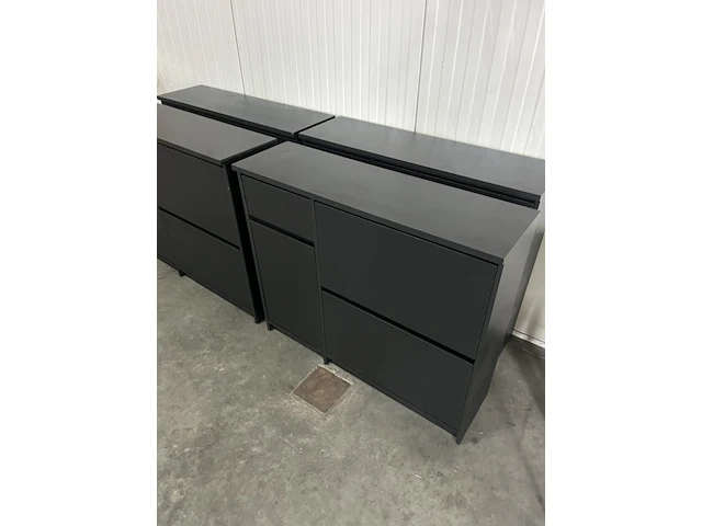 4x basic flip schoenenkast, byfonq, zwart - afbeelding 2 van  5