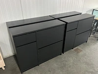 4x basic flip schoenenkast, byfonq, zwart - afbeelding 3 van  5