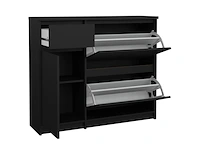 4x basic flip schoenenkast, byfonq, zwart - afbeelding 4 van  5
