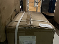 4x bijzettafel ovaal zwart metalen frame kunststof webbing plateau - afbeelding 2 van  4