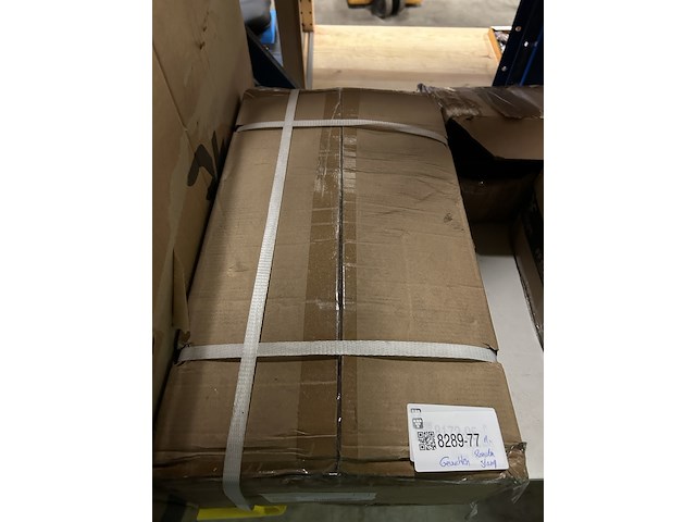 4x bijzettafel ovaal zwart metalen frame kunststof webbing plateau - afbeelding 4 van  4