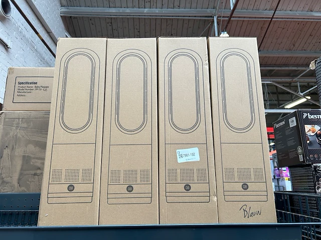 4x bladloze ventilator-kachel warm/koud wit-blauw - afbeelding 2 van  3