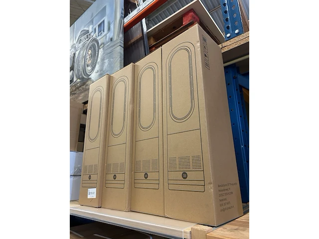 4x bladloze ventilator-kachel warm/koud wit-zilver - afbeelding 3 van  3