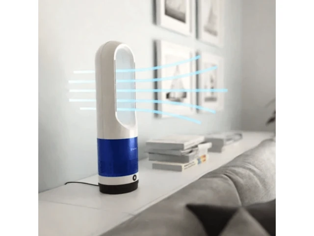 4x bladloze ventilatorkachel warm/koud wit-blauw - afbeelding 2 van  4