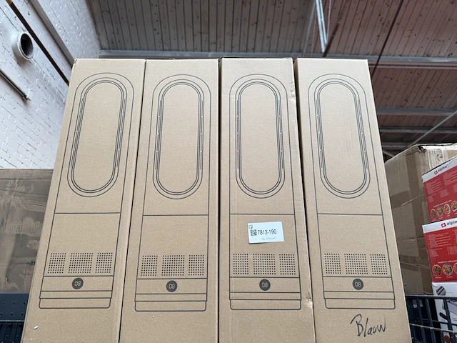 4x bladloze ventilatorkachel warm/koud wit-blauw - afbeelding 3 van  3