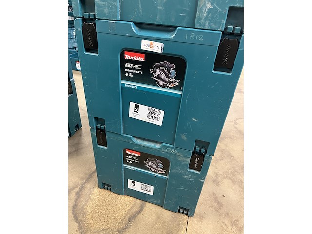 4x bouwgereedschap, 1x 18v accu, 1x lader, m-boxen makita, 2x dhs630zj, 2x dhr242zjv - afbeelding 3 van  4