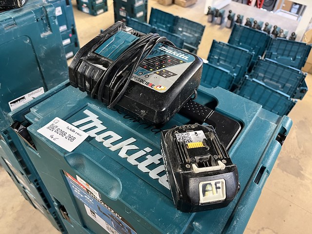 4x bouwgereedschap, 1x 18v accu, 1x lader, m-boxen makita, 2x dhs630zj, 2x dhr242zjv - afbeelding 4 van  4