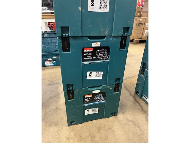 4x bouwgereedschap, 1x 18v accu, 1x lader, m-boxen makita, 2x dhs630zj, 2x dhr242zjv - afbeelding 3 van  4