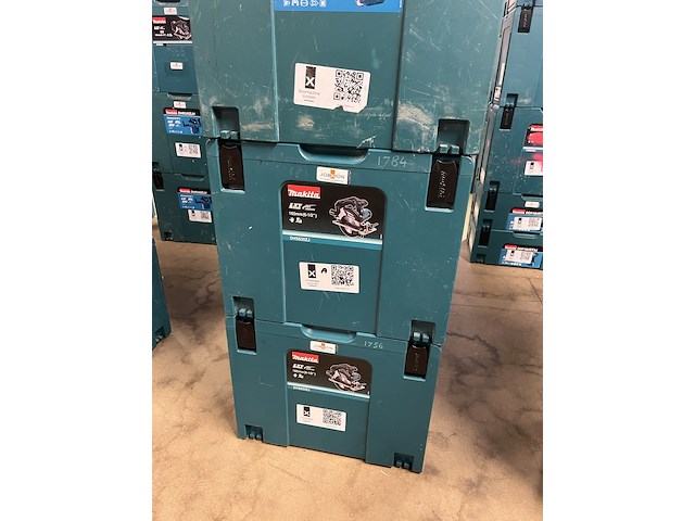 4x bouwgereedschap, 1x 18v accu, 1x lader, m-boxen makita, 2x dhs630zj, 2x dhr242zjv - afbeelding 3 van  5