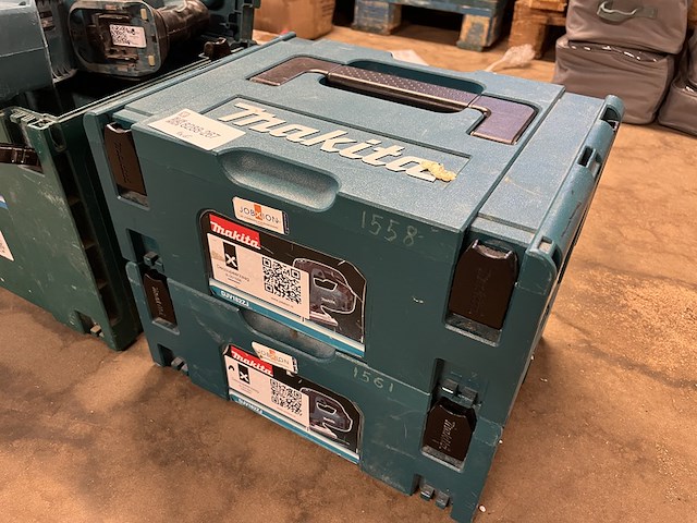 4x bouwgereedschap in m-box (1x decoupeerzaag, 2x cirkelzaag) makita, 2x djv182zj, 2x dhs630zj - afbeelding 2 van  6