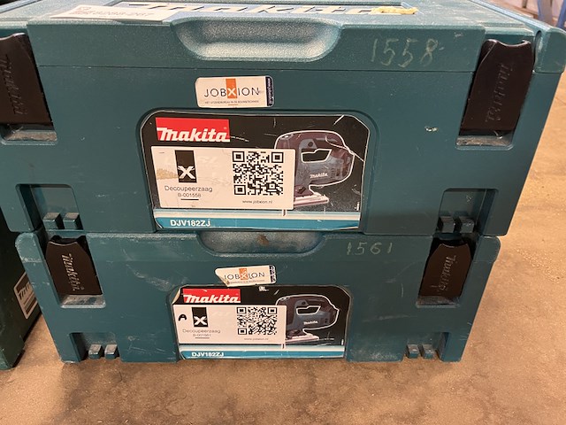 4x bouwgereedschap in m-box (1x decoupeerzaag, 2x cirkelzaag) makita, 2x djv182zj, 2x dhs630zj - afbeelding 3 van  6