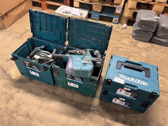 4x bouwgereedschap in m-box (1x decoupeerzaag, 2x cirkelzaag) makita, 2x djv182zj, 2x dhs630zj - afbeelding 6 van  6