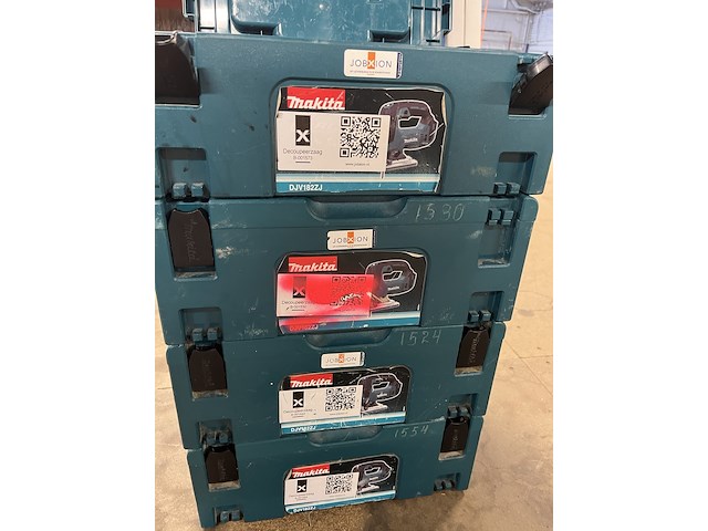4x bouwgereedschap in m-box (4x decoupeerzaag) makita, djv182zj - afbeelding 2 van  3