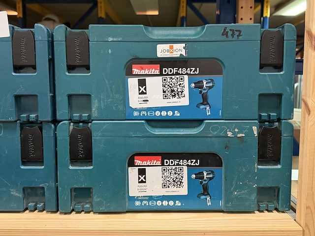 4x bouwgereedschap in m-box (decoupeerzaag, boor-/schroefmachine) makita, djv182zj, ddf484zj - afbeelding 2 van  4
