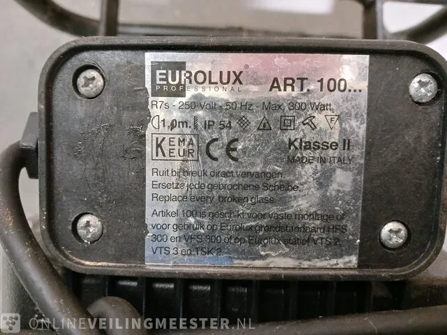 4x bouwlampen met statieven oa. eurolux - afbeelding 6 van  8