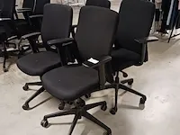 4x bureaustoel euroseats, zwart