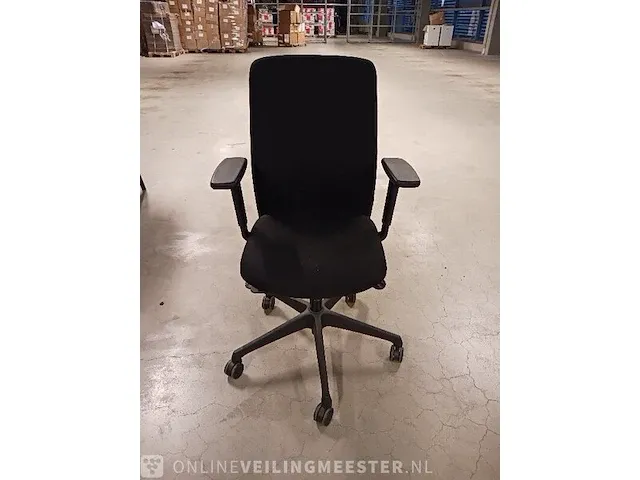 4x bureaustoel euroseats, zwart - afbeelding 2 van  5