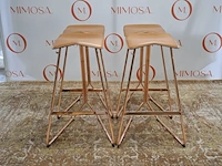 4x design barstoel classicon, design clemens weisshaar, triton stool, copper - afbeelding 1 van  16