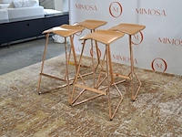 4x design barstoel classicon, design clemens weisshaar, triton stool, copper - afbeelding 10 van  16