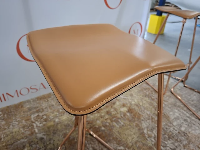 4x design barstoel classicon, design clemens weisshaar, triton stool, copper - afbeelding 12 van  16