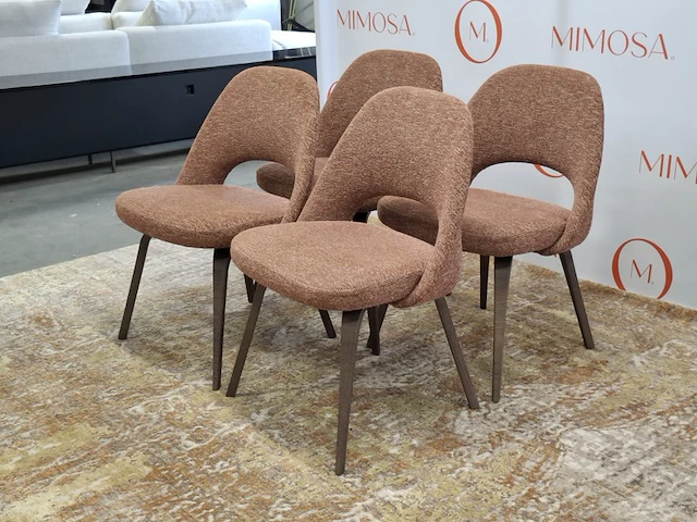 4x design stoel knoll , saarinen executive chair, roze - afbeelding 10 van  16