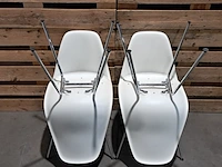 4x design stoel met vast zitkussen, vitra., eames, groen & geel - afbeelding 5 van  9