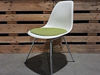 4x design stoel met vast zitkussen, vitra., eames, groen - afbeelding 1 van  7