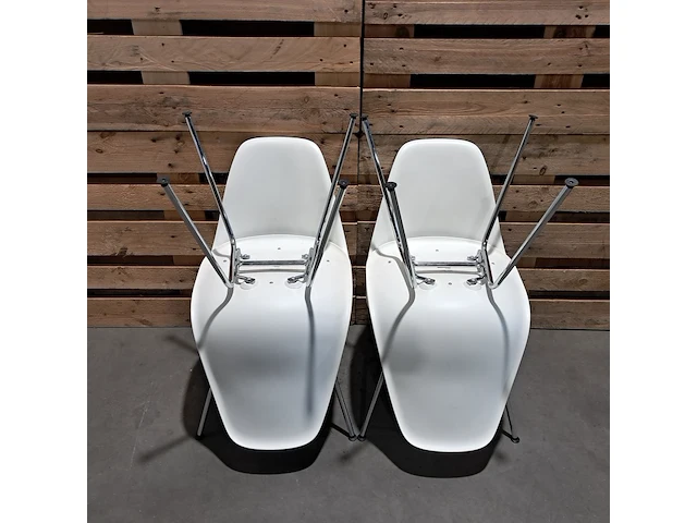 4x design stoel met vast zitkussen, vitra., eames, groen - afbeelding 5 van  7