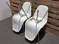 4x design stoel met vast zitkussen, vitra., eames, groen - afbeelding 6 van  7