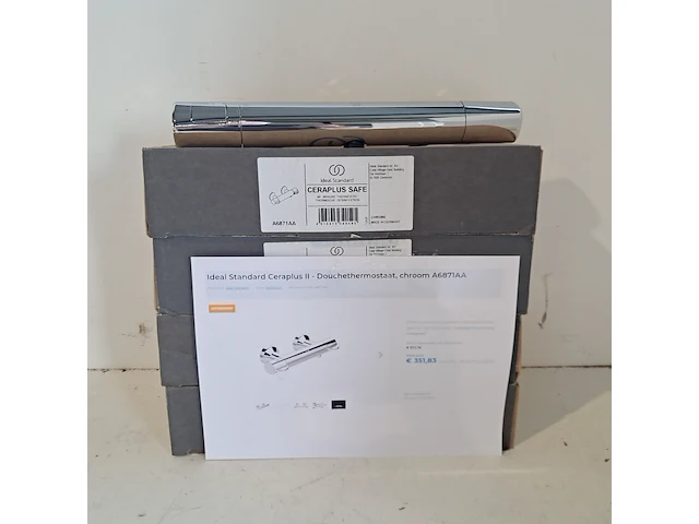 4x douchethermostaat, ideal standard, ceraplus safe, chroom - afbeelding 2 van  5