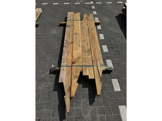 4x douglas balk geschaafd met uitsparingen - afbeelding 1 van  1