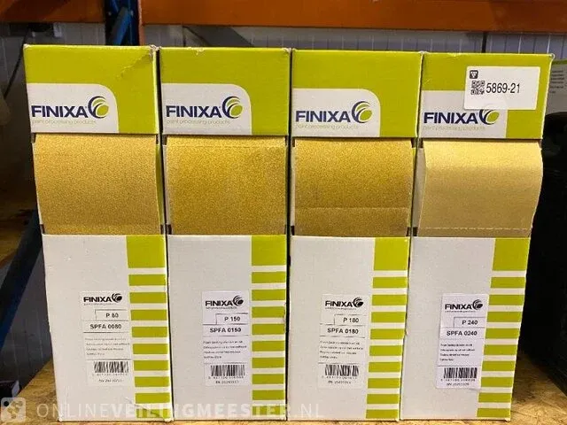 4x dozen finixa schuurpapier op rol met foam backing finixa - afbeelding 1 van  6