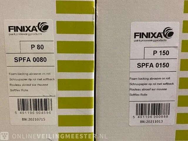 4x dozen finixa schuurpapier op rol met foam backing finixa - afbeelding 4 van  6