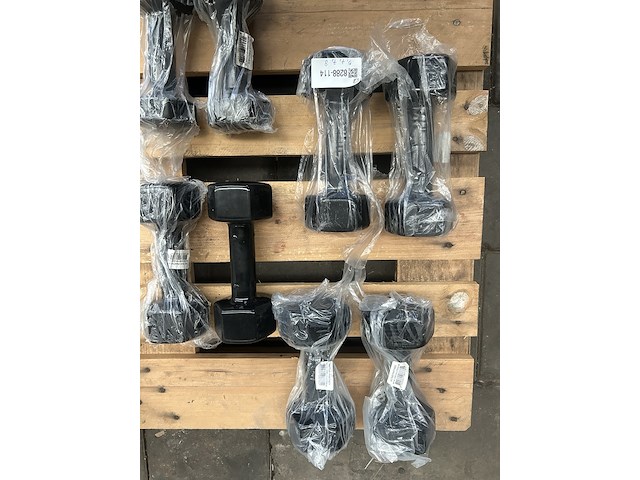 4x dumbbell set 2x 5kg, 2x 7kg, 2x 7kg, 2x 8kg active panther - afbeelding 3 van  5