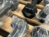 4x dumbbell set 2x 5kg, 2x 7kg, 2x 7kg, 2x 8kg active panther - afbeelding 4 van  5