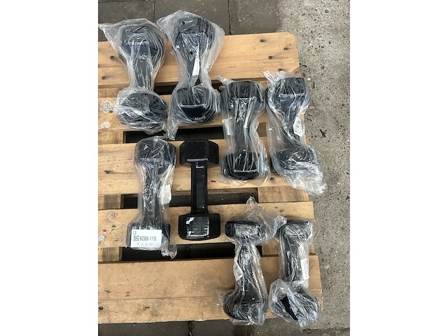 4x dumbbell set 2x 5kg, 2x 7kg, 2x 8kg, 2x 10kg active panther - afbeelding 1 van  6