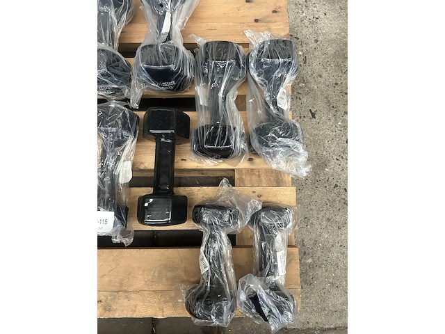 4x dumbbell set 2x 5kg, 2x 7kg, 2x 8kg, 2x 10kg active panther - afbeelding 3 van  6