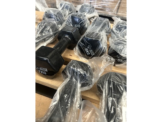 4x dumbbell set 2x 5kg, 2x 7kg, 2x 8kg, 2x 10kg active panther - afbeelding 5 van  6