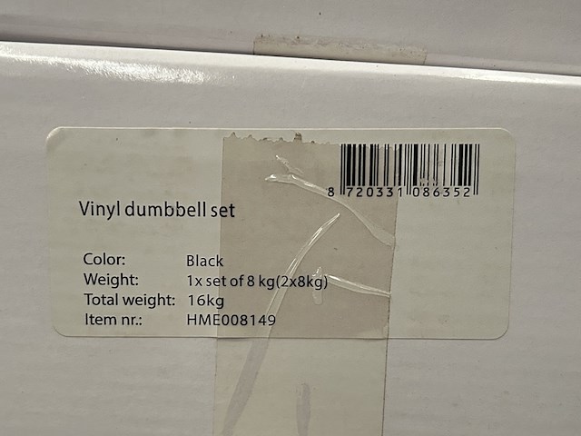 4x dumbbell set 2x 8kg (16kg totaal) active panther - afbeelding 3 van  4