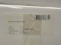 4x dumbbell set 2x 8kg (16kg totaal) active panther - afbeelding 3 van  4