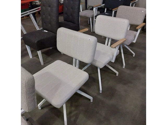 4x eetkamerstoel 180 graden draaibaar alpine, zazuhome, "henk swivel" - afbeelding 5 van  6