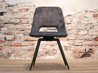 4x eetkamerstoel beyon zonder arm - draaibaar - adore donker grijs / dark grey - afbeelding 3 van  5