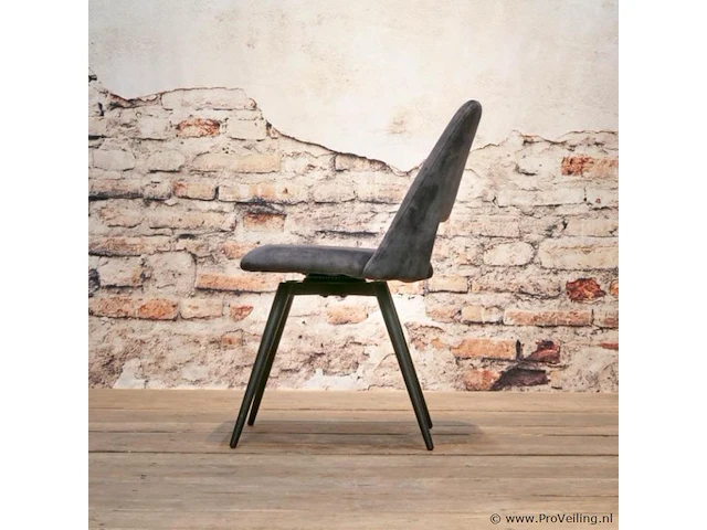 4x eetkamerstoel beyon zonder arm - draaibaar - adore donker grijs / dark grey - afbeelding 4 van  5