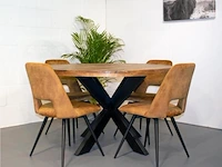 4x eetkamerstoel beyon zonder arm - draaibaar - adore geel / yellow - afbeelding 5 van  5