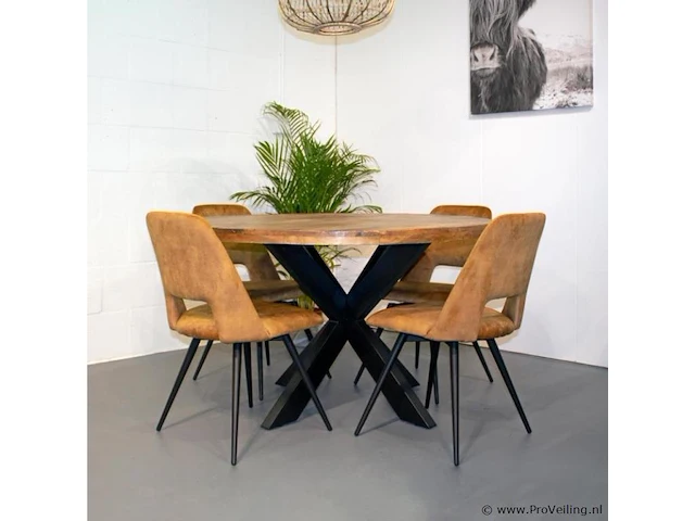 4x eetkamerstoel beyon zonder arm - draaibaar - adore geel / yellow - afbeelding 5 van  5